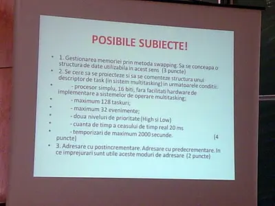 Sisteme cu Microprocesoare · 2009 · Sesiune, imaginea 7