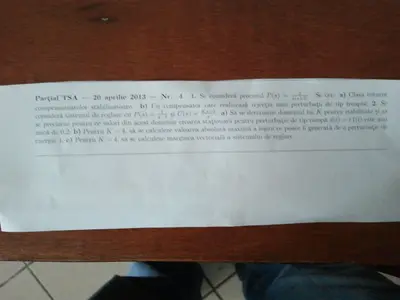 Teoria Sistemelor · 2013 · Parțial, imaginea 4