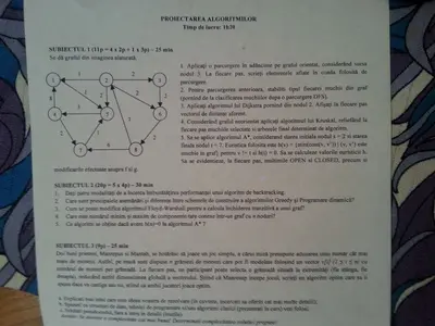 Proiectarea Algoritmilor · 2014 · Sesiune, imaginea 1