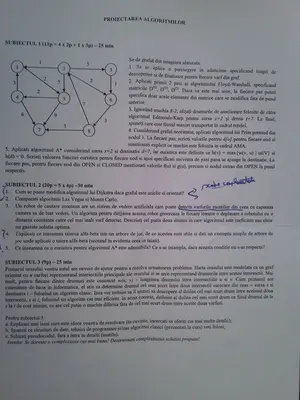 Proiectarea Algoritmilor · 2014 · Restanțe, imaginea 1