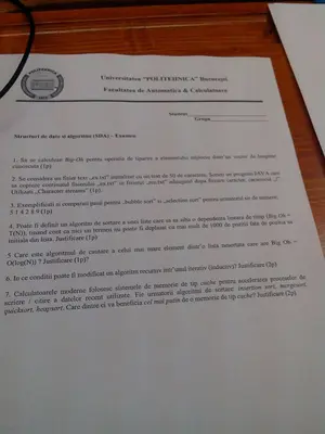 Structuri de date si algoritmi · 2014 · Sesiune, imaginea 5