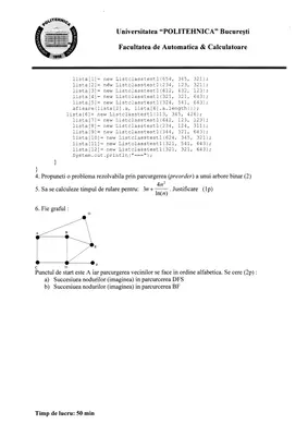 Structuri de date si algoritmi · 2014 · Sesiune, imaginea 8