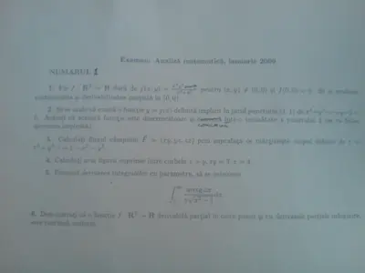 Mate 1 Analiza · 2009 · Sesiune, imaginea 1